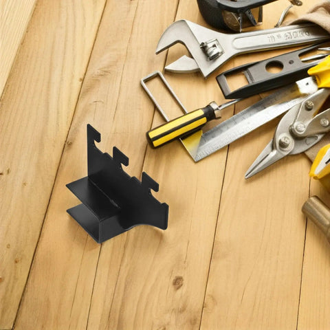 Heavy Duty Stainless Steel Shelf Brackets Black Square Tube Supports 2 Pack Built Tough Deformation Resistant Easy Install