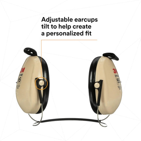 Optime 95 Hearing Protection Earmuffs With Adjustable Earcups And Padded Headband All Day Comfort, Earfit Compatible, Stainless Steel Frame, Unisex, Ideal For Construction, Shooting, And Industrial Work, Noise Reduction 21 dB
