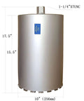 TUHUT wet diamond core drill bit, 10-inch diameter, 1-1/4" UNC arbor, crown segments for brick/masonry.