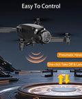 Beginner Friendly Foldable Drone With 1080P HD Camera FPV Live View Altitude Hold in futuristic setting