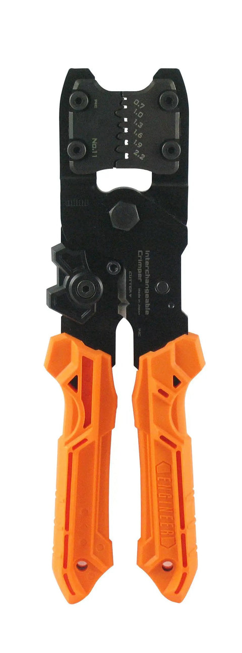Pro Grade Precision Crimping Tool With Interchangeable Die Set Pad-11 S Size Die Plate for Open Barrel Contacts front view