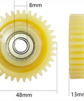 Top view and side view of Beefed-Up 36T Nylon Planetary Gear Clutch Kit With Left Cable Exit For 500W To 1000W E Bike Hub Motors