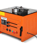 Heavy Duty Hydraulic Bar Bender Featuring A Rock Solid 3000W Foot Pedal Seamless 0 To 180 Degree Flex And Ergonomic Handles, orange machine.