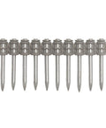 Heavy Duty Collated Concrete Nails 1-1/2 Inch 38mm for Cordless Nailer BX3 B3 MX 100 Nails Per Pack, 3mm Thick, lined in a row