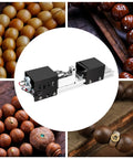 No Fuss Mini Bench Lathe And Bead Polisher Machine 96W 12V 24V DC showing detail of the polishing tool with wooden beads.