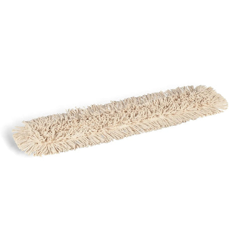 Heavy Duty Cut End Cotton Dust Mop Head For Commercial Tiles 36 Inch Wide Disposable Floor Care Tool For Stubborn Debris Cleanup, natural cotton fibers.