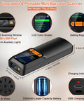 Pocket Sized Bluetooth Barcode Scanner That Reads 2D And 1D Barcodes With LCD Display And AI Voice Setting Keypad Wireless Handheld Reader For Smartphones Computers And POS No Fuss Plug And Play