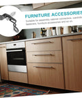 Invisible Furniture Connectors Set for Cabinets and Wardrobes, black hidden fasteners on kitchen cabinet.