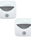 12V LED Motion Activated Step Light For RVs Campers And Trailers Surface Mount With Clear Lens White Frame 2 Pack 2.5x2.5 in