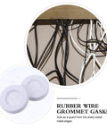 White Rubber Grommet Kit For Wire Protection And Insulation, High Elasticity Round Cable Protector Rings, Dustproof And Flame Retardant For Electrical Cables, 4 Pack, white rubber gaskets for cable holes