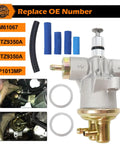 Fuel Transfer Pump With Hose Line Kit For Ford 7.3L Diesel Super Duty F-250 F-350 E-350 Econoline 1994-1998 and components