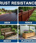 Heavy Duty Number 8 X 1-1/4 Exterior Deck Screws With Tan Epoxy Coating for a rust-resistant deck and fence builds.