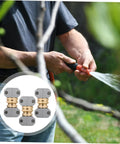 Top Tier Garden Hose Repair Connector Kit With Quick Disconnect Male Female Fittings For Easy Outdoor Setup And Leak Free High Pressure Water Flow, gray plastic