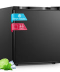 One Point One Cubic Foot Compact Countertop Mini Freezer Built For Tiny Dorm Kitchens Home Offices And Campers Hella Easy Plug And Play Real Deal Frozen Food Storage, matte black finish.
