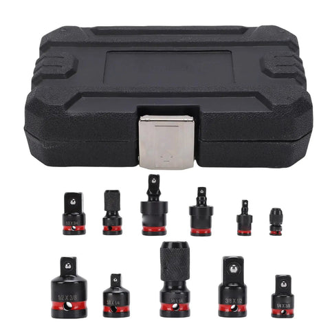 Top Tier Ft Vogue 11 Piece Impact Socket Adapter Set Made From Tough Cr V Steel With Secure Spring Loaded Ball Detents To Kick Up Automotive Repairs And Home Improvement Projects Like The Boss. 11-piece cr-v steel adapters in case