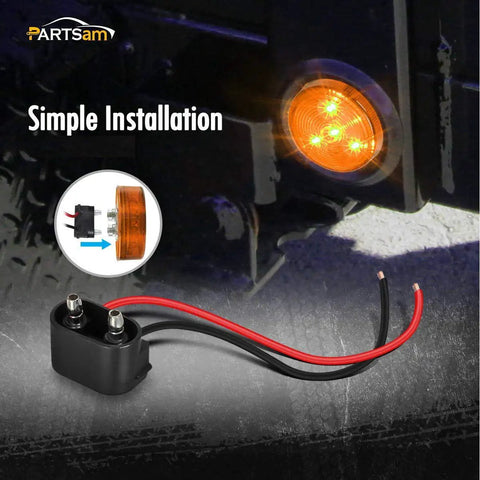 Beefy 12V LED Truck Trailer Light Kit Waterproof 2X 6 Inch Red Oval Tail Stop Turn Brake Lights installation wiring.