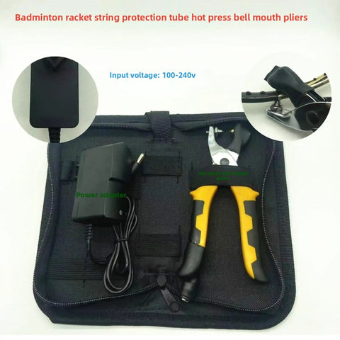 Top Shelf Heavy Duty Electric Crimping Machine For Badminton Rackets With Trumpet Pliers cold press tools and power adapter