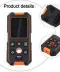 NF-513 Wall Stud Finder and Metal Detector, 2.4 Inch Color Display, Type-C front view with buttons and screen details