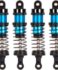Four 72mm Aluminum Oil Shocks Set For 1 12 1 16 Scale RC Cars Front And Rear Upgrade Kit With Plug And Play visible from front