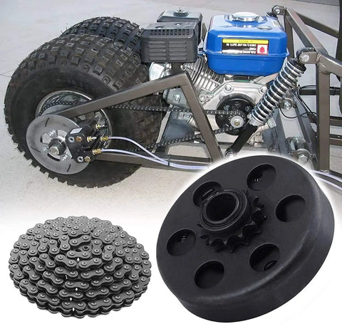 5/8 Inch Bore Clutch For Go Karts And Mini Bikes With 35 Chain And 11-Tooth Sprocket 3/8 Pitch Fits 2-6.5 HP Gas Engines And Predator 97cc