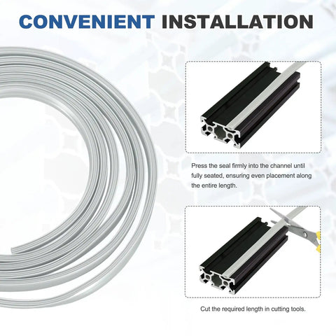 10m Long Aluminum T Slot Cover Flat Seal Dust Shield For 10mm Slot 4545 5050 Aluminum Profiles Ideal For 3D Printer Frames