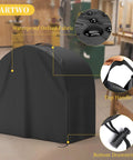 Heavy Duty Miter Saw Cover With Integrated Dust Guard Boasts Solid Shop Armor For Twelve Inch Equipment, waterproof oxford fabric.