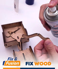 Hands using CA Glue Activator Spray Quick Set Bonding Booster Pro-Grade for Wood Plastic Rubber and Granite Instant Cure Accelerator