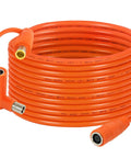 8mm DC Extension Cable 20ft With DC7909 Male To Female Solar Cable And DC8020 Adapter coiled, orange 14AWG wire