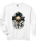 Cozy Black Machinist CNC Vise Gauge Square Tool Wear For Men Gifts Soft Washed Relaxed Fit Cotton Sweatshirt with graphic design.