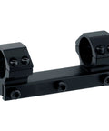 Medium Profile Airgun Mount With Stop Pin 30mm Dia For 22 Cal Dovetail Rails, Locking Hex Screws, Anodized Black Finish
