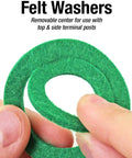 Color Coded Quick Release Battery Terminals Set With Top Post Connectors And Anti Corrosion Felt Washers detail
