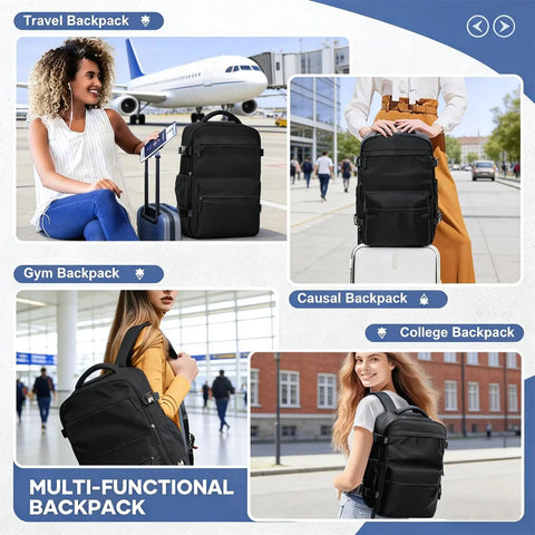Multi-use settings of 40L Vacuum Compression Travel Backpack With Air Pump For Camping And Hiking, Airtight Moisture Dust Proof Storage.