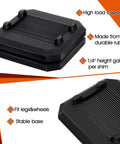 8 Pack 1/4 Inch Griddle Leveling Shims Kit For Blackstone Griddles And Most Grills, showing durable rubber levelers stacked.