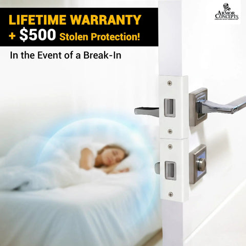 Heavy Hitter 3 Piece White Door Reinforcement Kit Kick Proof Jamb Anchors Lock Bar Braces Quick Install For Front Entry Home Security Boost Anti Forced Entry Setup