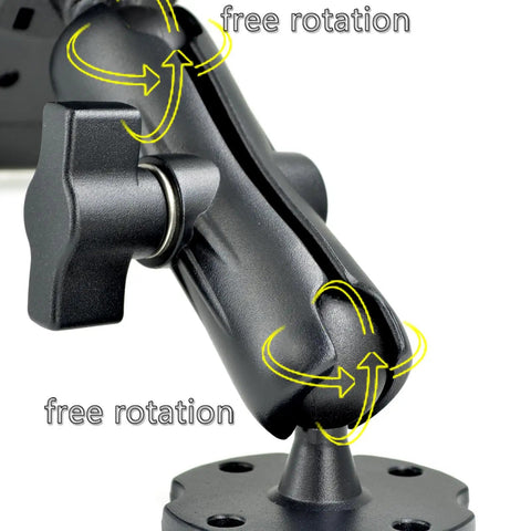 Built Like A Tank Heavy Duty Camera Wall Desk Mount With Dual Ball Heads And Full Rotation Aluminum Alloy Rig showcasing free rotation features.
