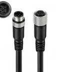 Rugged M12 5 Pin A Coded Patch Cord From Male To Female With 18 AWG Conductors UV Resistant Outer Sheath For Outdoor Sensor Installations