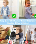 Kids using Five Pack Kids Safety Locks For Refrigerator And Cabinets No Glue Design Plastic Childproof Latches Easy Install