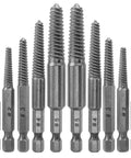 10 Piece Broken Screw Extractor Set For Stripped Screws And Busted Bolts Drill Bit Kit With Quarter Inch Hex Shank Easy Out Remover