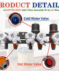 Washer Water Inlet Valve 12V Replacement Fit for WT1501CW Models Five Outlet Hot And Cold Valve Plug And Play Install Durable Laundry Machine Water Supply Valve Easy DIY Swap, five-port close-up
