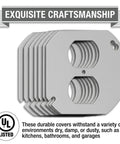 Four Pack 4 Inch Round Electrical Box Covers For Octagon And Round Junction Boxes, Steel Wall Plate Replacement