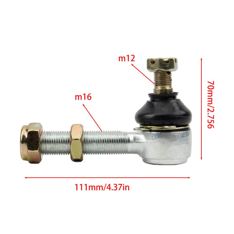 Adjustable Ball Joint Kit M12xM16 For Go Karts And ATVs shown with dimensions 111mm length and 70mm height