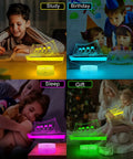 Titanic Night Light For Kids With Remote And Touch Control, 16 Color Changing LED Ship Night Light For Bedroom in various settings.