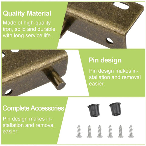 Built Tough As Nails Heavy Duty Iron Concealed Shaft Cabinet Door Pivot Hinges With Sturdy Pin Bushings Free Swinging Wood Door Hardware Smooth Bronze Finish Four Pack Zero Drama Install