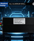 Beefy Ebike Controller 36V 48V 52V 1500W 2000W Sine Wave With Aluminum Housing in futuristic setting.
