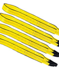 4 Pack 2 Inch By 6 Foot Web Lifting Slings With Twisted Eyelets 2 Ply For Choker And Basket WLL 6400 Lbs Vertical Lift Straps, yellow