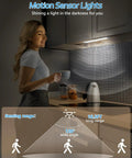 Woman using Rechargeable Motion Sensor Under Cabinet Lights 2 Pack With 30 LEDs, Wireless Magnetic Self Adhesive Closet Lighting in kitchen