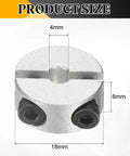 Eight Piece Double Split Shaft Collar Set 4mm Bore 18mm Outer Diameter 8mm Thick Aluminum Alloy Set Screw Clamp On Collars