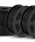 Bulk PLA 3D Printer Filament 4 Pack 1.1Kg Spools 1.75mm Black, Tough and Impact Resistant With High Dimensional Accuracy Plus Easy Breaks