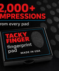 Top Shelf Premium Inkless Fingerprint Tacky Sheets For Notary And Legal Forms Black 4 Pack with 2000+ clear impressions.