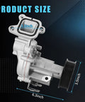 Top Tier Heavy Duty Engine Water Pump For Jeep Wrangler Jl 2.0L Turbo built different, showing dimensions: 6.3x3.5x3.2 inches.